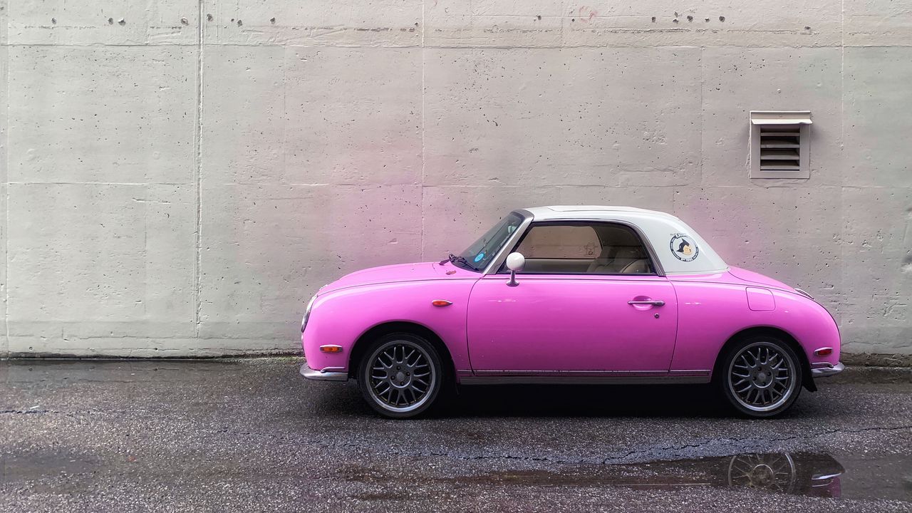 Wallpaper car, pink, wheel