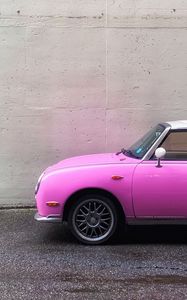 Preview wallpaper car, pink, wheel