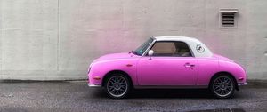 Preview wallpaper car, pink, wheel