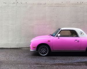 Preview wallpaper car, pink, wheel