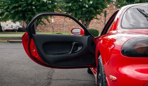 Preview wallpaper car, red, door