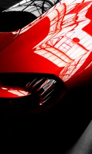 Preview wallpaper car, red, reflection, shape