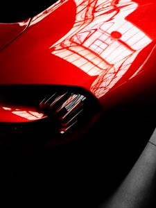 Preview wallpaper car, red, reflection, shape