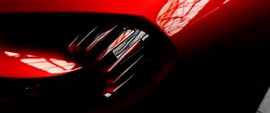 Preview wallpaper car, red, reflection, shape