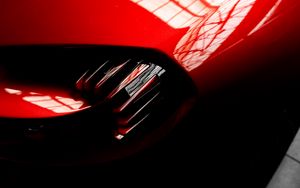 Preview wallpaper car, red, reflection, shape