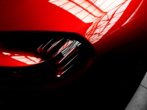 Preview wallpaper car, red, reflection, shape