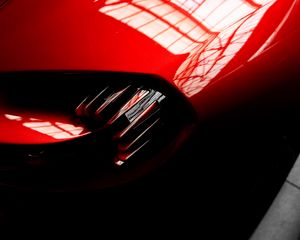 Preview wallpaper car, red, reflection, shape