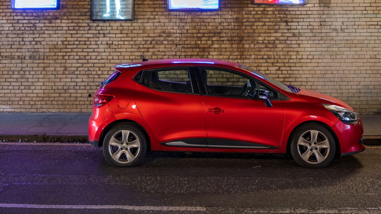 Wallpaper car, red, road