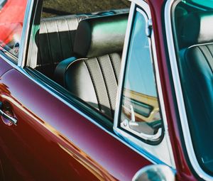 Preview wallpaper car, retro, vintage, salon, red