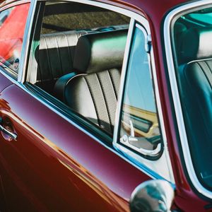 Preview wallpaper car, retro, vintage, salon, red