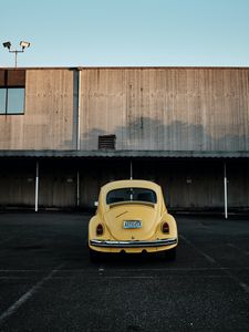 Preview wallpaper car, retro, vintage, old, yellow