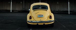 Preview wallpaper car, retro, vintage, old, yellow