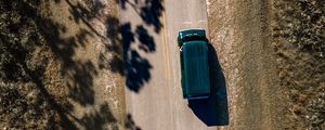 Preview wallpaper car, road, aerial view