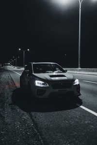 Preview wallpaper car, road, night, dark