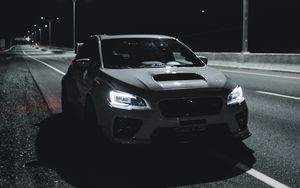 Preview wallpaper car, road, night, dark