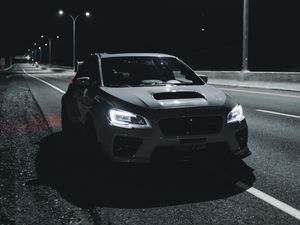 Preview wallpaper car, road, night, dark