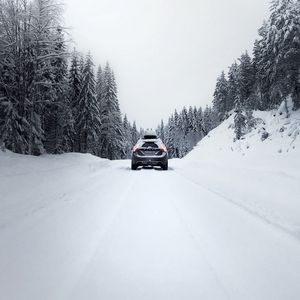 Preview wallpaper car, road, snow, winter