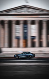 Preview wallpaper car, road, speed, movement, blur