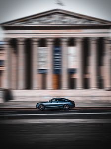 Preview wallpaper car, road, speed, movement, blur