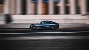 Preview wallpaper car, road, speed, movement, blur