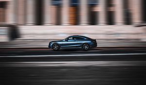 Preview wallpaper car, road, speed, movement, blur