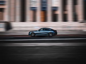 Preview wallpaper car, road, speed, movement, blur