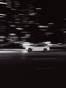 Preview wallpaper car, road, traffic, neon