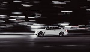 Preview wallpaper car, road, traffic, neon