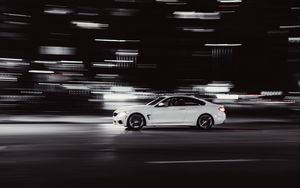Preview wallpaper car, road, traffic, neon