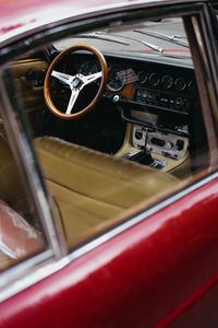 Preview wallpaper car, salon, retro, steering wheel