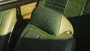 Preview wallpaper car, seats, leather, green