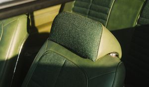 Preview wallpaper car, seats, leather, green