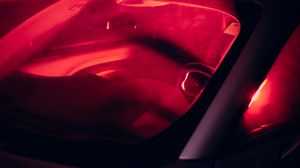 Preview wallpaper car, smoke, light, red