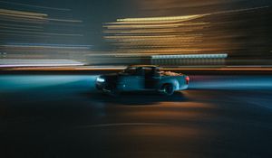 Preview wallpaper car, speed, motion, blur, long exposure