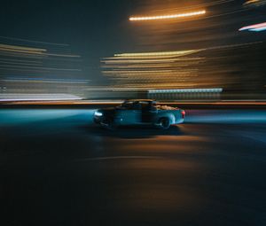 Preview wallpaper car, speed, motion, blur, long exposure