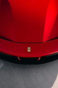 Preview wallpaper car, sports car, aerial view, red