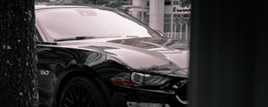 Preview wallpaper car, sports car, black, side view, street