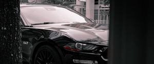 Preview wallpaper car, sports car, black, side view, street