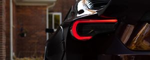 Preview wallpaper car, sports car, black, rear view, taillight