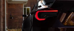 Preview wallpaper car, sports car, black, rear view, taillight