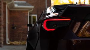 Preview wallpaper car, sports car, black, rear view, taillight