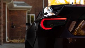 Preview wallpaper car, sports car, black, rear view, taillight