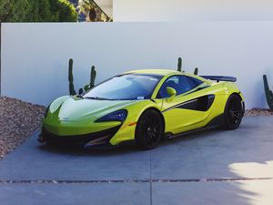 Preview wallpaper car, sports car, front view, yellow