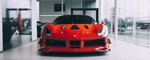 Preview wallpaper car, sports car, front view, red