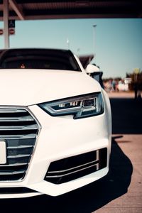 Preview wallpaper car, sports car, front view, white