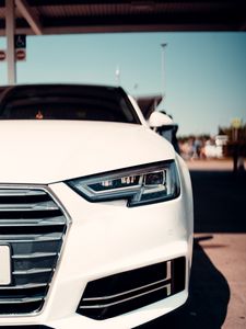 Preview wallpaper car, sports car, front view, white