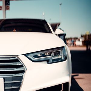 Preview wallpaper car, sports car, front view, white