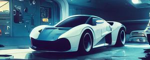 Preview wallpaper car, sports car, front view, light, art