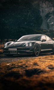 Preview wallpaper car, sports car, gray, headlight