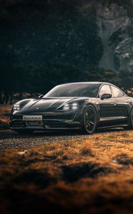 Preview wallpaper car, sports car, gray, headlight